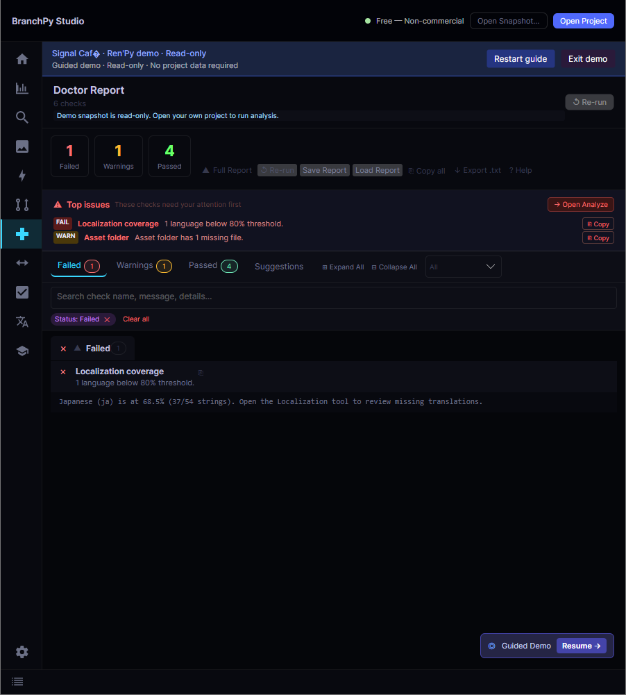BranchPy Studio — Move from issue to fix quickly